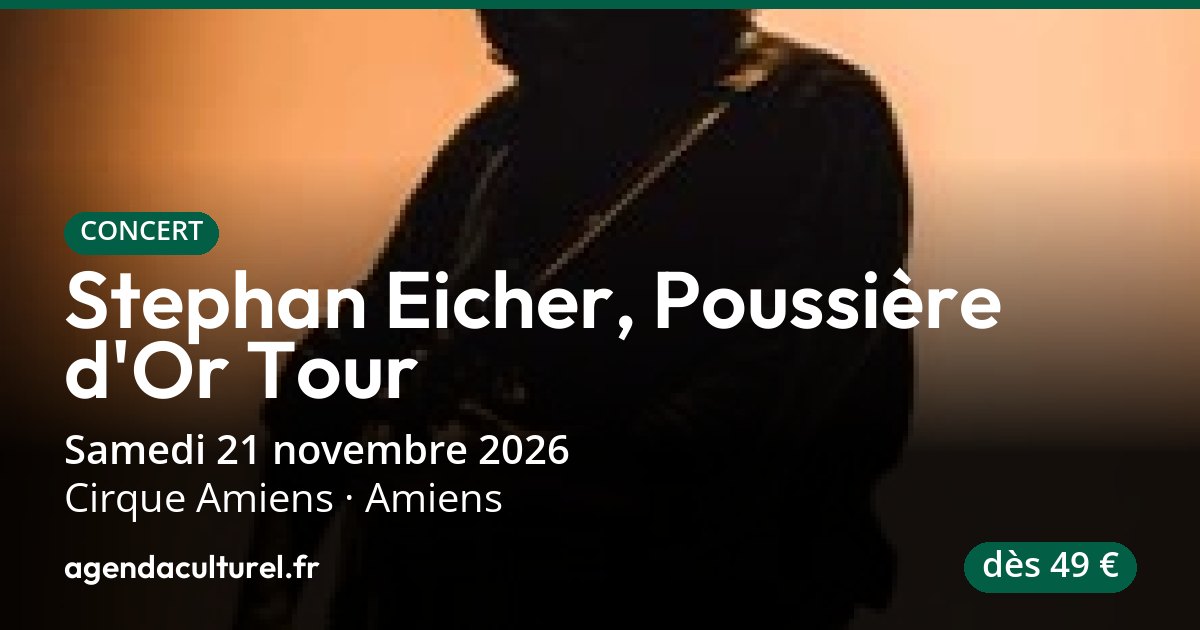 Stéphan Eicher en concert au Cirque Amiens le 21 nov. 2026