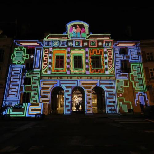 Parcours vidéo mapping festival IC.ON.IC