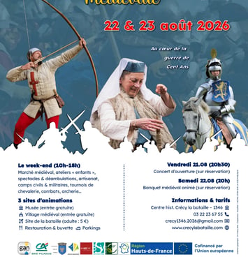 Vivez l'Épopée Médiévale, 680e anniversaire de la bataille de Crécy