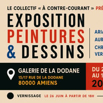 Exposition Peintures Dessins du collectif à "Contre-Courant"