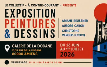 Exposition Peintures Dessins du collectif à "Contre-Courant"