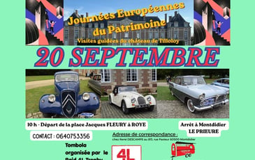 Parcours en voitures anciennes et visites du château de Tilloloy : MONTDI'RETRO 2026