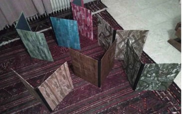 Atelier reliure : confection d'un carton à dessin