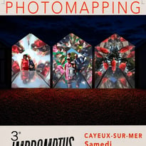 Photomapping sur les cabines de plage de Cayeux-sur-Mer