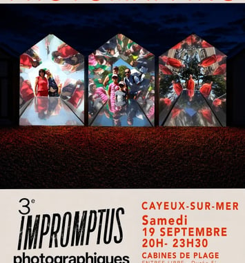 Photomapping sur les cabines de plage de Cayeux-sur-Mer