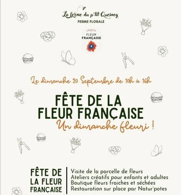 Fête de la fleur française : visite de la parcelle de fleurs de la Ferme du p'tit Quesnoy et ateliers créatifs