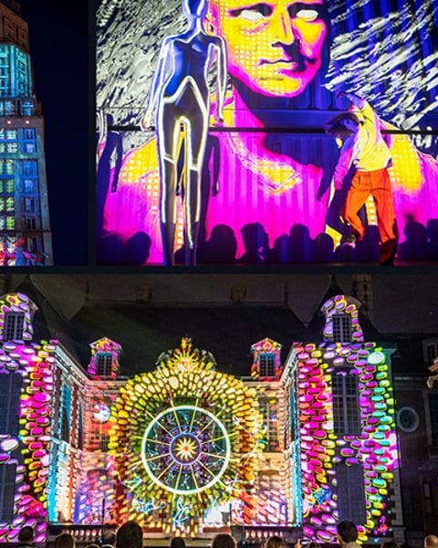 Parcours video mapping dans Amiens